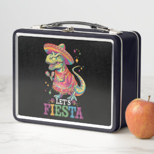 Fiesta Cinco De Mayo T Rex Dinosaur Metall Brotdose