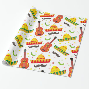 Fiesta Cinco Des Mayo in Mexiko-Feiertag Geschenkpapier