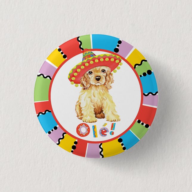 Fiesta Cocker Spaniel Button (Vorderseite)