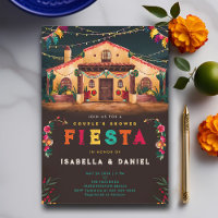 Fiesta Coed Mexican Hacienda Wedding Couple Dusche