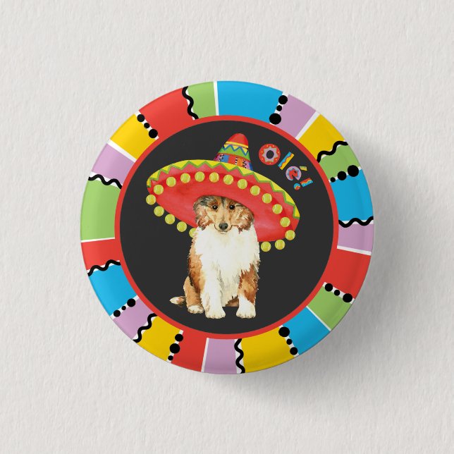 Fiesta Collie Button (Vorderseite)