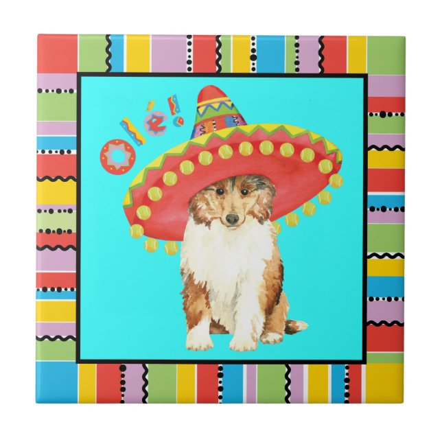 Fiesta Collie Tile Fliese (Vorderseite)