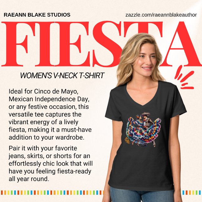 Fiesta Couple Dancing Women's V-Neck T-Shirt (Von Creator hochgeladen)