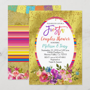 Fiesta Couple Shower Invitation Floral