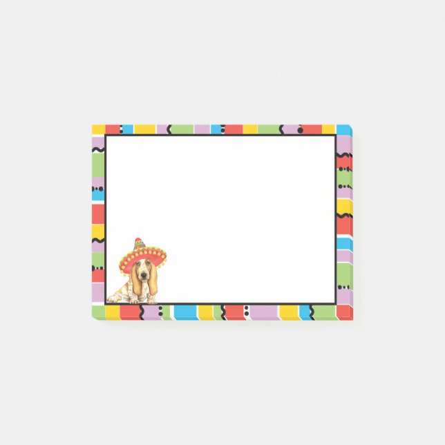 Fiesta-Dachshund Post-it Klebezettel (Vorderseite)