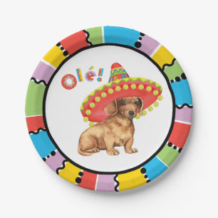 Fiesta-Dackel Pappteller