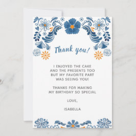 Fiesta danke Karten, floral Dankeschön Hinweise Mitteilungskarte