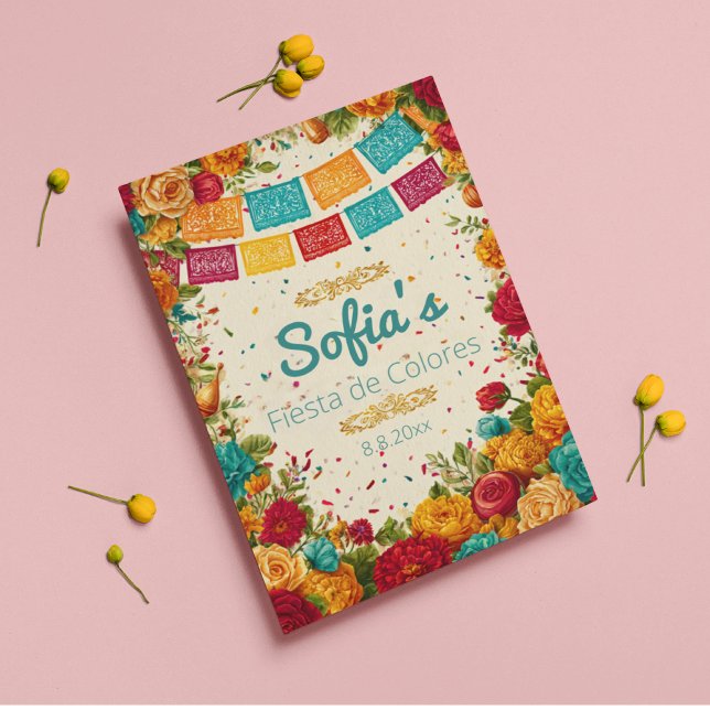 Fiesta de Colores Quinceanera, Brauch Einladung (Von Creator hochgeladen)