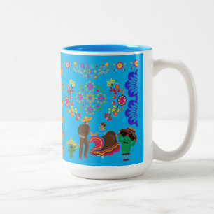 Fiesta de Colors azurblau Zweifarbige Tasse