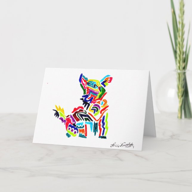 Fiesta Dog Klapperkarte Feiertagskarte (Vorderseite)