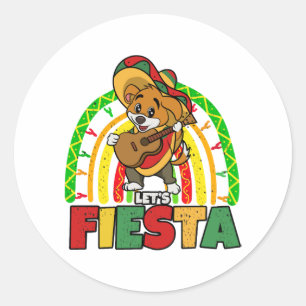 Fiesta Dog lasse Runder Aufkleber