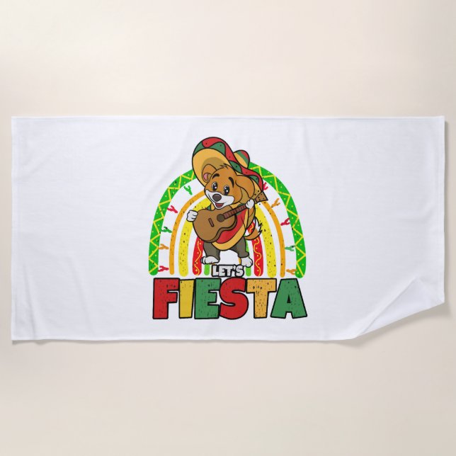 Fiesta Dog lasse Strandtuch (Vorderseite)