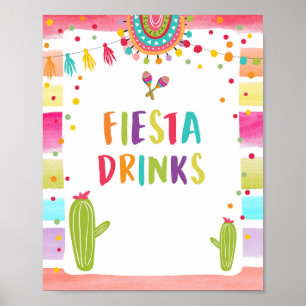 Fiesta-Drinks Mexikanisches Kaltgetränk-Kakteen-Ti Poster