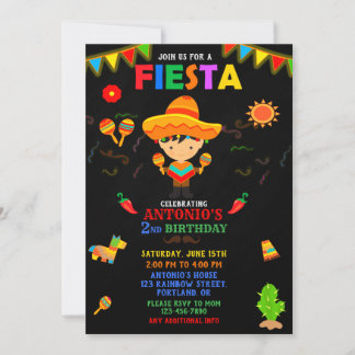 Fiesta Einladung Fiesta Geburtstagsjunge