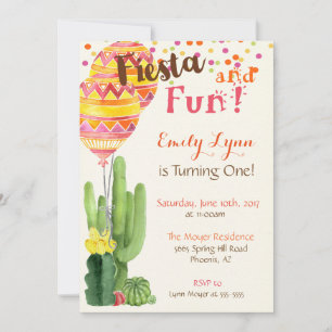 Fiesta-Einladung zum ersten Geburtstag Einladung
