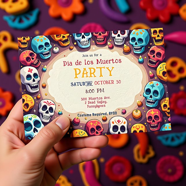 💀 Fiesta en el Cráneo Einladung (💀 Fiesta en el Cráneo Invitation)
