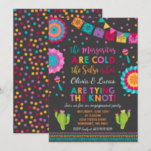 Fiesta Engagement Party Invitation Parti Mexicain