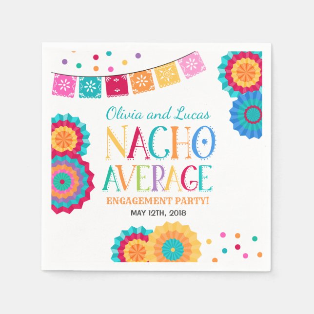 Fiesta Engagement Party Napkin Nacho durchschnittl Serviette (Vorderseite)