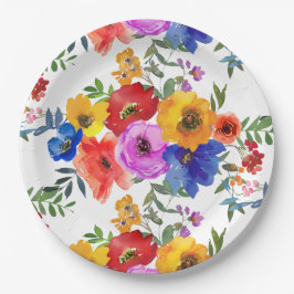 Fiesta farbenfrohe Blume Mexican Wedding Verlobung Pappteller