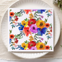 Fiesta farbenfrohe Blume Mexican Wedding Verlobung Serviette