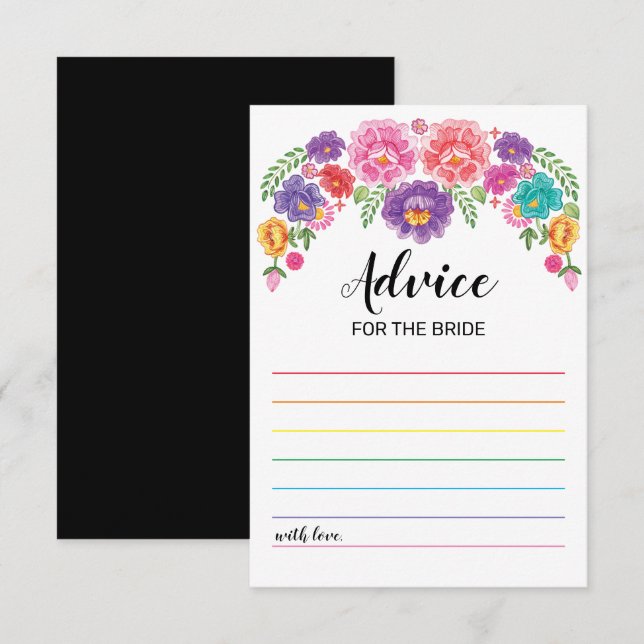 Fiesta Fête des mariées Cartes de conseils de jeu (Devant / Derrière)