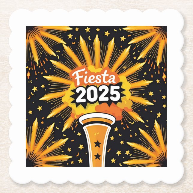 Fiesta Feuerwerk Unabhängigkeit Untersetzer (Vorderseite)