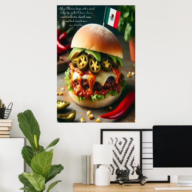 Fiesta Firecracker Burger 24 x 36 Poster (Heimbüro)