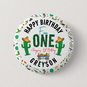 Fiesta First 1. Geburtstag Party Button