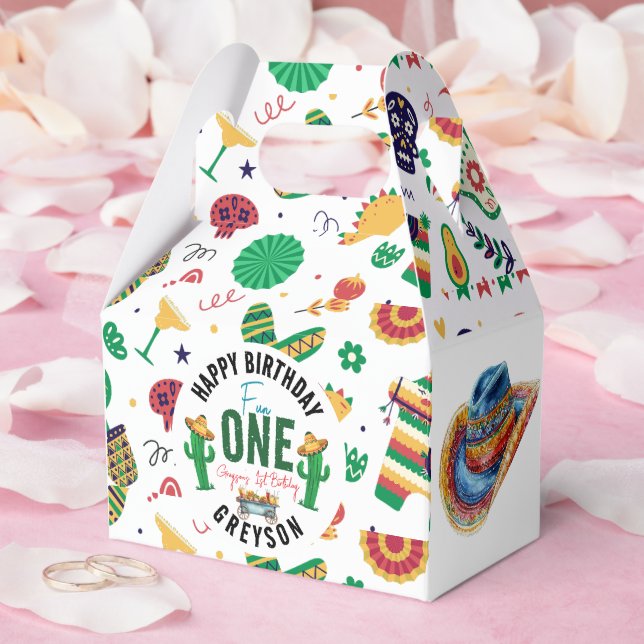 Fiesta First | 1. Geburtstag Party Geschenkschachtel (Hochzeit)