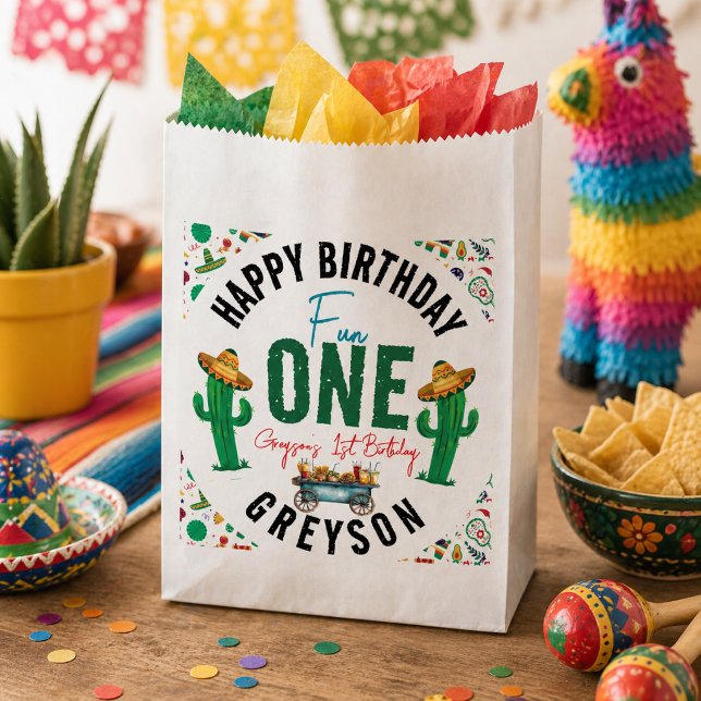 Fiesta First | 1. Geburtstag Party Geschenktütchen (Fiesta First | 1st Birthday Party Favor Bag)