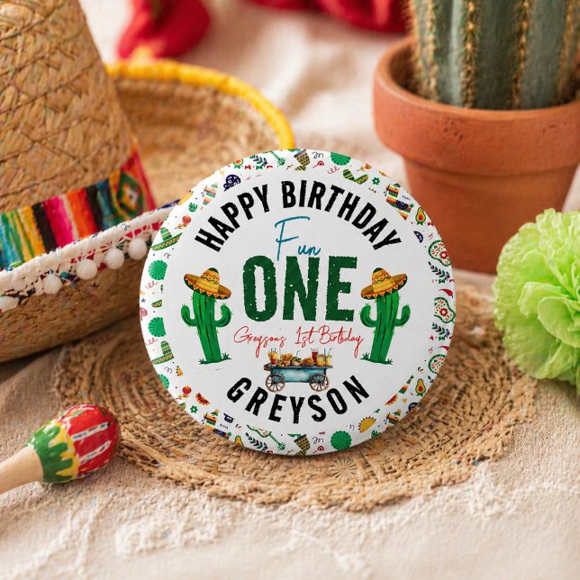 Fiesta First | 1. Geburtstagsfeier Button (Fiesta First | 1st Birthday Party Button)