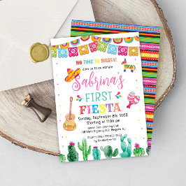 Fiesta First Birthday Invitation Girl Einladung