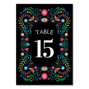 Fiesta Floral Birthday Shower Wedding Tischnummer