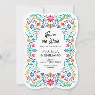 Fiesta Floral Quinceañera Hochzeit Retten Sie das Save The Date