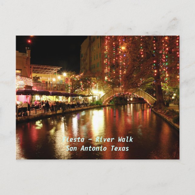 Fiesta ~ Fluss Walk San Antonio Texas Postkarte (Vorderseite)