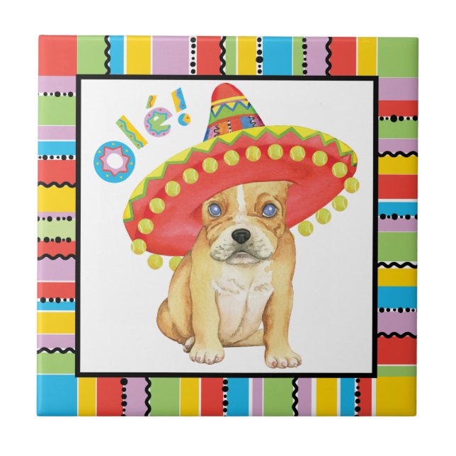 Fiesta Frenchie Fliese (Vorderseite)
