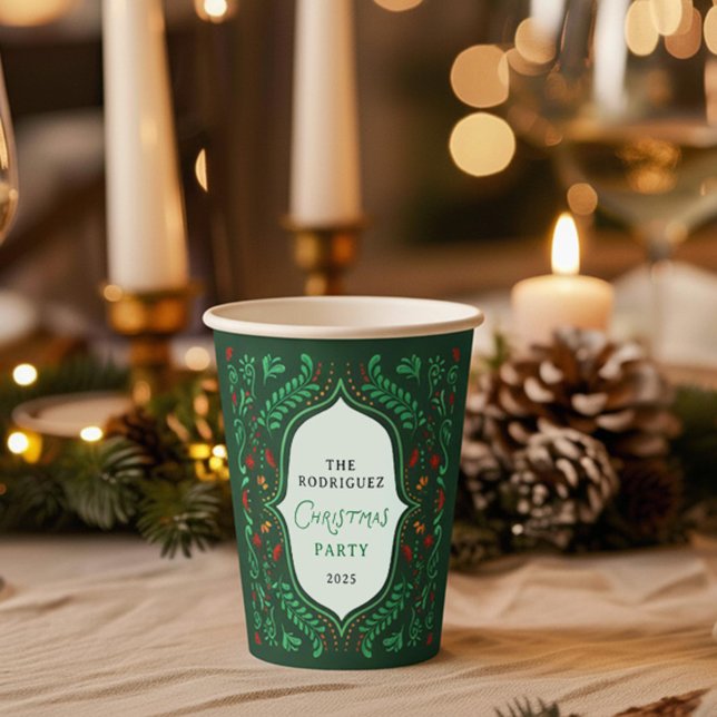 Fiesta Frohe Weihnachten Pappbecher (Fiesta Christmas Party Paper Cups)