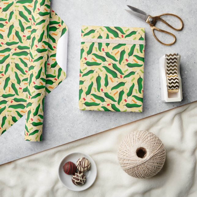 Fiesta Fun Green Chile Pattern Geschenkpapier (Kunsthandwerk)