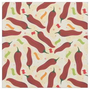 Fiesta Fun Red Chile Pattern Stoff