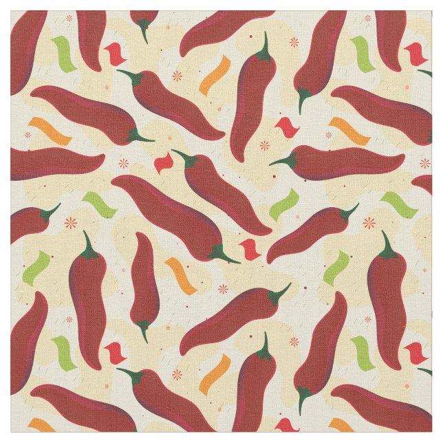 Fiesta Fun Red Chile Pattern Stoff (Nahaufnahme)