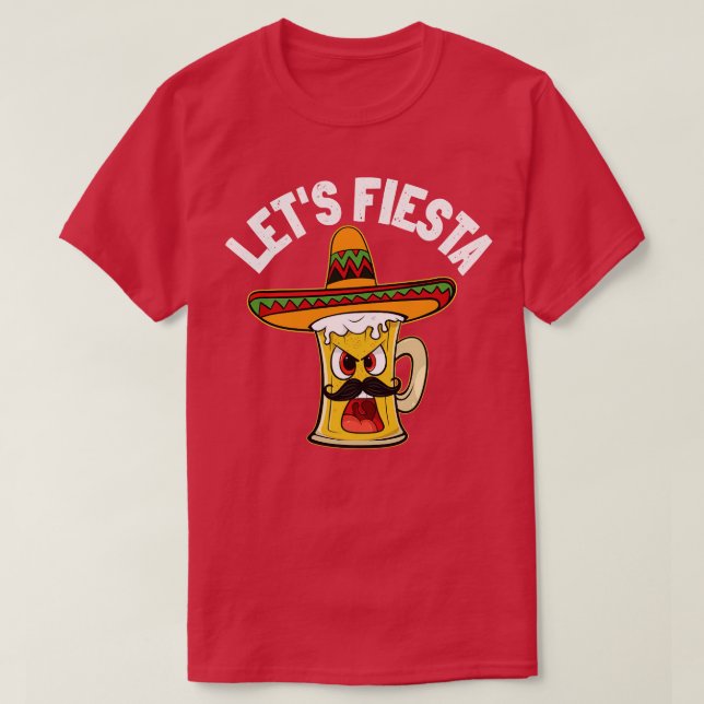 Fiesta Funny Cinco de Mayo Mexican Beer lasse mit T-Shirt (Design vorne)