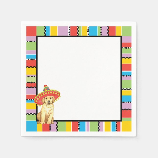 Fiesta Gelbe Labrador Serviette (Vorderseite)