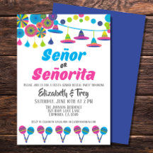 Fiesta Gender Reveal Señor oder Señorita