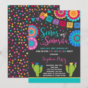 Fiesta Genre Révéler Invitation Señor Ou Señorita