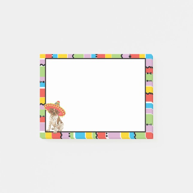 Fiesta German Shorthaired Pointer Post-it Klebezettel (Vorderseite)