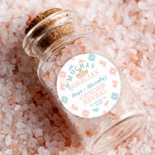 Fiesta Geschlecht Enthüllung Danke Runder Aufkleber