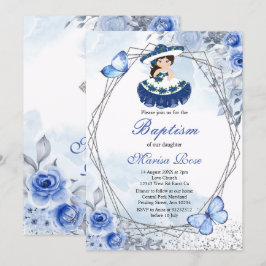 Fiesta Girl Taufe Christening Pastel Floral Einladung