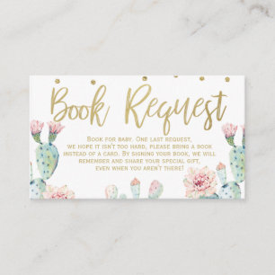 Fiesta Gold Calligraphy Book Request Card Beilage Begleitkarte