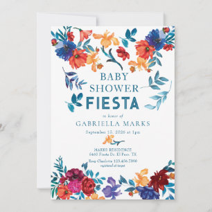 Fiesta   Invitation Baby shower aquarelle
