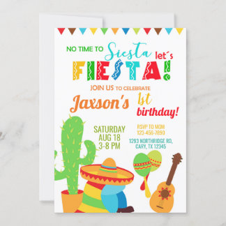 Fiesta Junge / Mann Geburtstagseinladung, jedes Al Einladung
